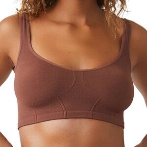Free People Wide-Eyed Seamed Bralette Brown Size M/L